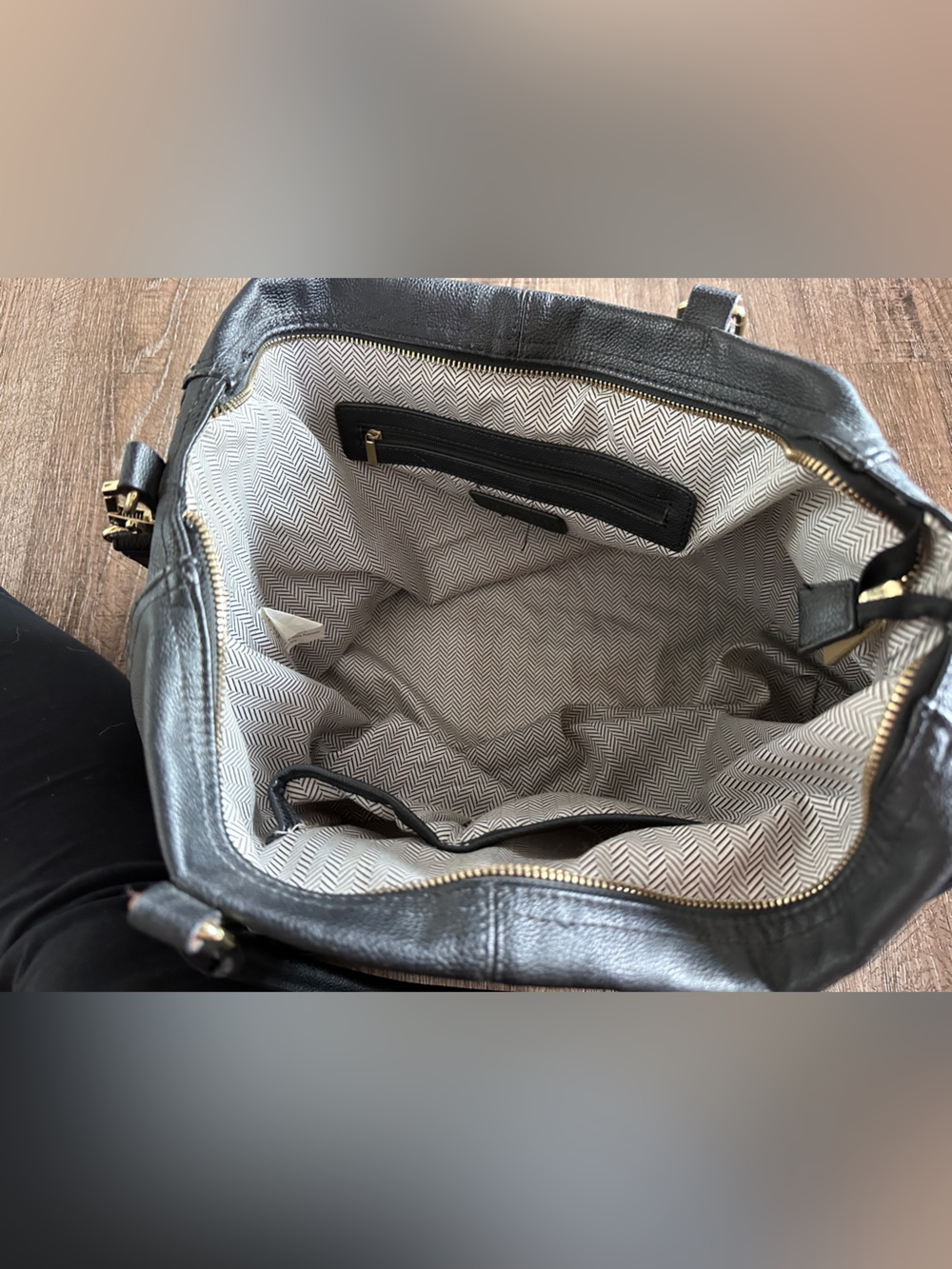 Steve Madden Large Black Travel Tote Weekender Carry On Bag Vegan Leather - Picture 9 of 11